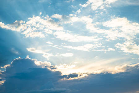 Photo Of Dramatic Sky With Clouds At Sunset の写真素材