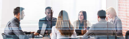 Happy Business Team In Office At The Meetingの写真素材