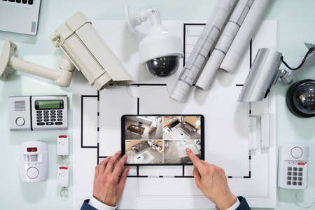 Person Monitoring Smart House On Digital Tablet