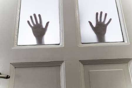 Woman Silhouette Isolated On Coronavirus Quarantine To Prevent Infection Spread