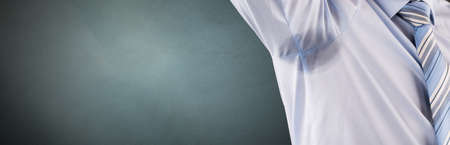 Armpit Sweat Stain From Sweating And Hyperhidrosis. Deodorant Stainsの写真素材