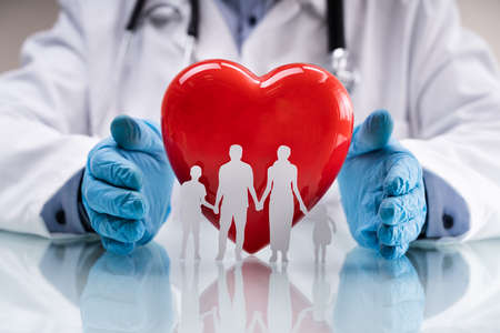 Family Cardiology And Medical Health Care Or Welfareの写真素材