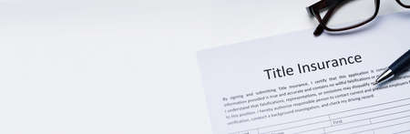 Title Insurance Contract Paper And Application Form