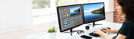 Video Editor Using Software For Edit And Montage