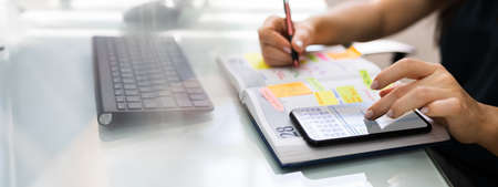 Task Calendar And Agenda Schedule With Reminder Listの写真素材