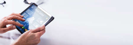 Home And Energy Automation. Mobile Heating Control Techの写真素材