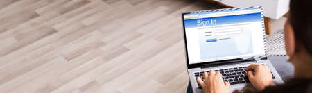 Registration Form On Web Site With Password And Loginの写真素材