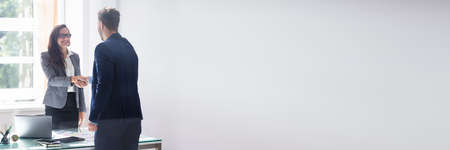 Law Job Interview And Hire. Partner Handshake. Business Leadershipの写真素材