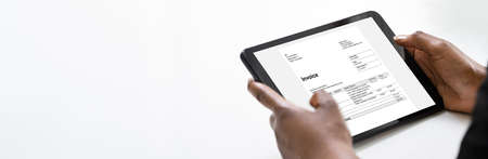 Corporate E Invoice Electronic Accounting Software On Tablet