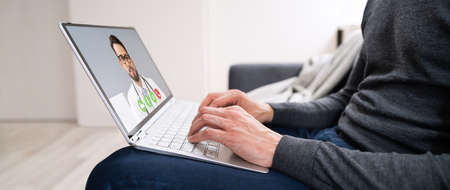 Web Chat Or Video Conference Call With Doctor