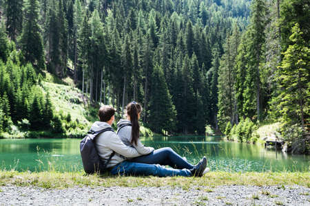 Romantic Family Couple In Mountains In Austria Travel