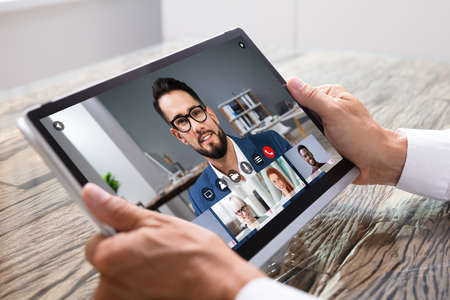 Online Video Conference Business Interview Call Or Webinar