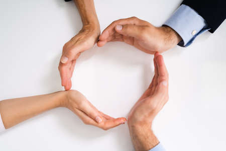Diverse Group Of People. Care And Safety Concept