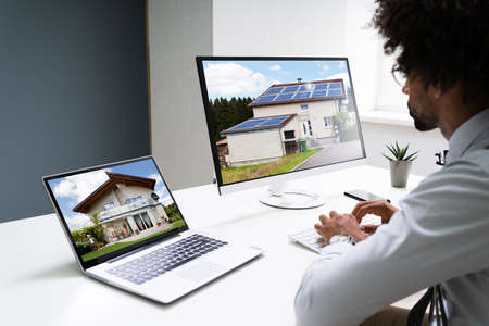 Real Estate Home Search On Computer Online