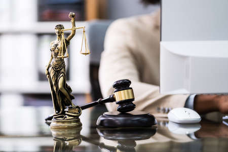 African American Man Lawyer Or Attorney. Court Litigation