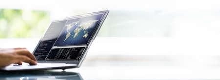 Cyber Breach And Fraud. Hacker Stealing Data Online