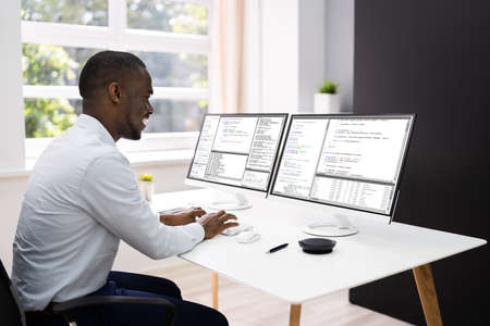 Work From Home On Multiple Computer Screen