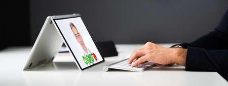 Video Conference Chat With Doctor On Laptop
