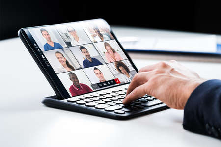 Online Interview Video Conference Call Or Business Webinar