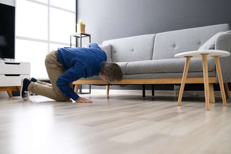 Lost Something. Looking For Waller Or Searching Keysの写真素材