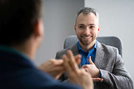Learning Sign Language For Deaf And Disabledの写真素材