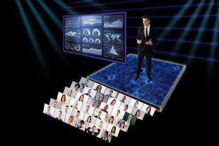 Online Live Conference Event With Virtual Audience