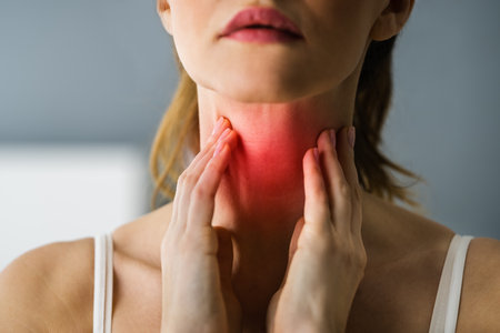 Checking Neck Pain. Sore Throat And Gland Examの写真素材