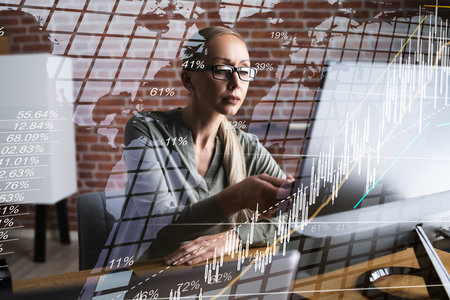 Digital Business Technology Information Data Graph And Growth Report