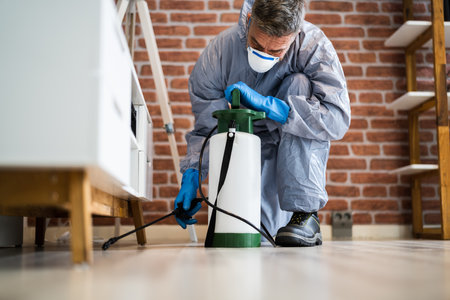 Pest Control Exterminator Services Spraying Termite Insecticideの写真素材