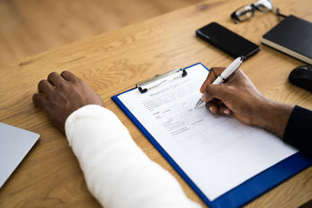 Workers Injury Claim On Social Benefits Disability Paperwork