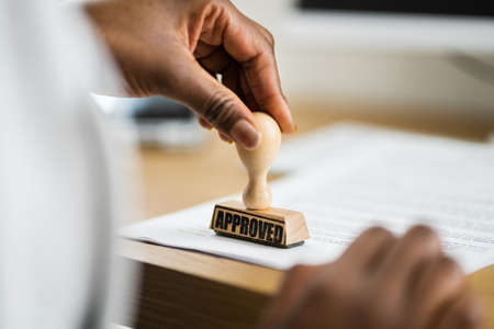 African American Notary Contract Stamp Or Certificateの写真素材