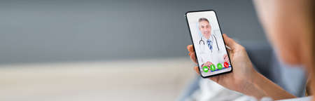 Telemedicine Video Call To Doctor On Smartphone