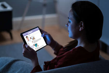 Online Live Social Networking And Chatting At Night