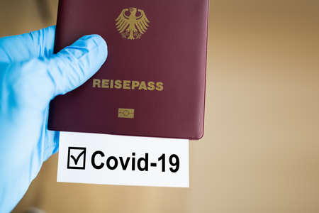 Coronavirus Test, Quarantine And Vaccination In Passportの写真素材