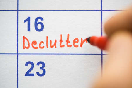 Declutter Self Improve Message Text In Calendarの写真素材
