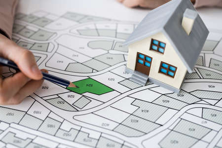 Land Development Map. Developer With Project Plot