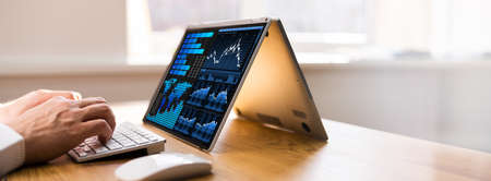Business Dashboard Smart Marketing Data Banner On Screen