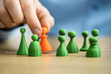 Holding Green Customer. Market Segment Or Candidate Selectionの写真素材