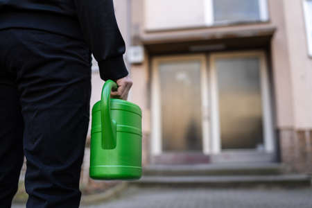 Arsonist Criminal Is About To Set House On Fireの写真素材