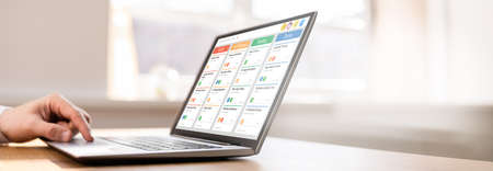 Kanban Scrum Schedule Board Plan App On Management Tablet