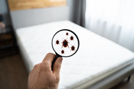 Parasite Infested Dirty Linen In Bedroom At Homeの写真素材
