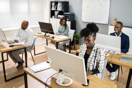 African Customer Tech Support Team In Center