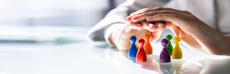 Inclusion, Equality And Staff Diversity. White Women Hands