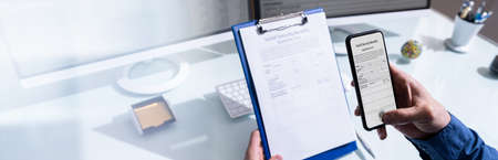 Taking Document Picture Using Phone Or Smartphone