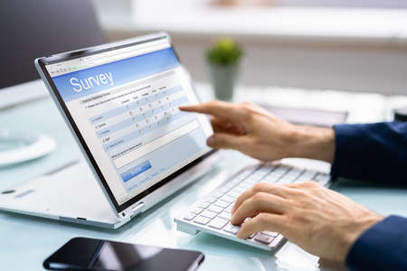 Online Digital Questionnaire And Survey Form On Tablet