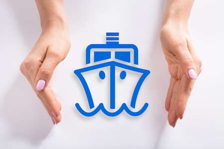 Boat And Safety Security Protection Concept. Transportation Insuranceの写真素材