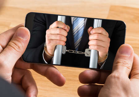 Mobile Phone Addiction And Dependency. Social Networking Slavery