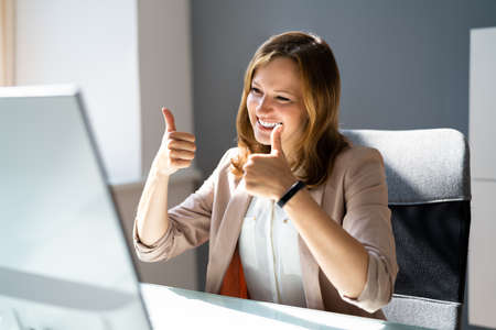 Online Video Conference Business Training Webinar Or Webcastの写真素材