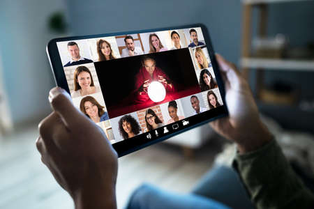 Psychic Reading And Fortune Teller Video Conferenceの写真素材