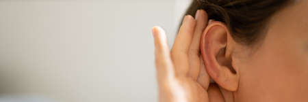 Ear Damage And Hear Problems, Damage Aid And Audiologyの写真素材